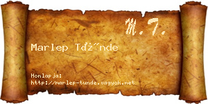 Marlep Tünde névjegykártya